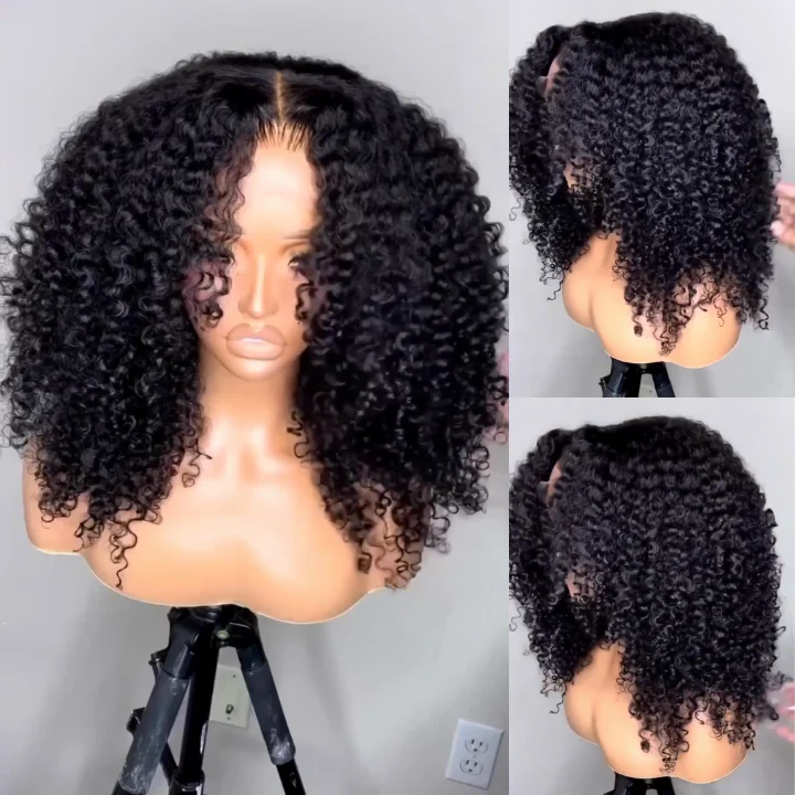 $100 Off Full $101| Glueless Thick Fluffy Afro Curly Bob Wigs Flash Sale - Image 3