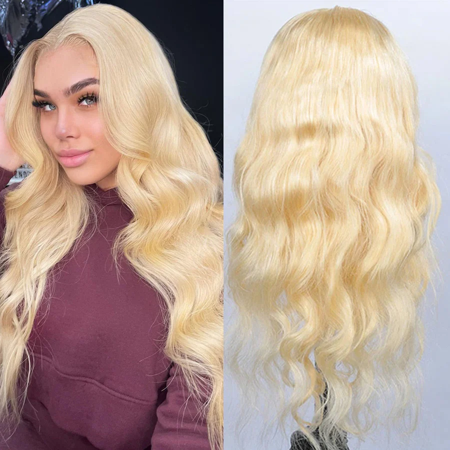 613 Blonde Body Wave And Deep Wave 13x4 HD Lace Wig Virgin Human Hair Wigs Pre-Plucked Hairline With Baby Hair-Amanda Hair - Image 4