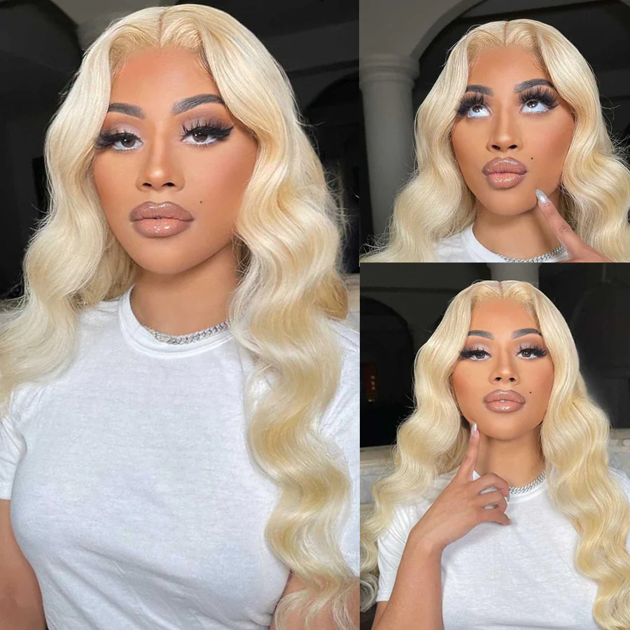 613 Blonde Body Wave And Deep Wave 13x4 HD Lace Wig Virgin Human Hair Wigs Pre-Plucked Hairline With Baby Hair-Amanda Hair - Image 5