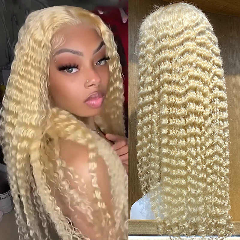 613 Blonde Body Wave And Deep Wave 13x4 HD Lace Wig Virgin Human Hair Wigs Pre-Plucked Hairline With Baby Hair-Amanda Hair - Image 6