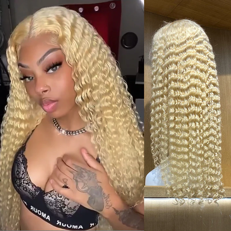 613 Blonde Body Wave And Deep Wave 13x4 HD Lace Wig Virgin Human Hair Wigs Pre-Plucked Hairline With Baby Hair-Amanda Hair - Image 7