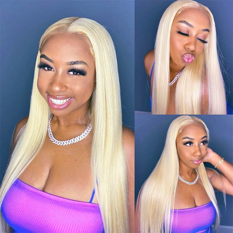 613 Stright Blonde 7x5/13x4 Pre Everything Glueless HD Transparent Lace Put On And Go Human Hair Wig-Amanda Hair - Image 6