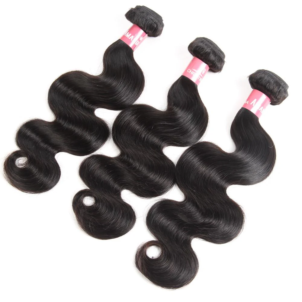 Body Wave 3 Bundles With 13*4 Frontal Weave Natural Color Indian 100% Remi Human Hair Sale Hair - Amanda Hair - Image 4