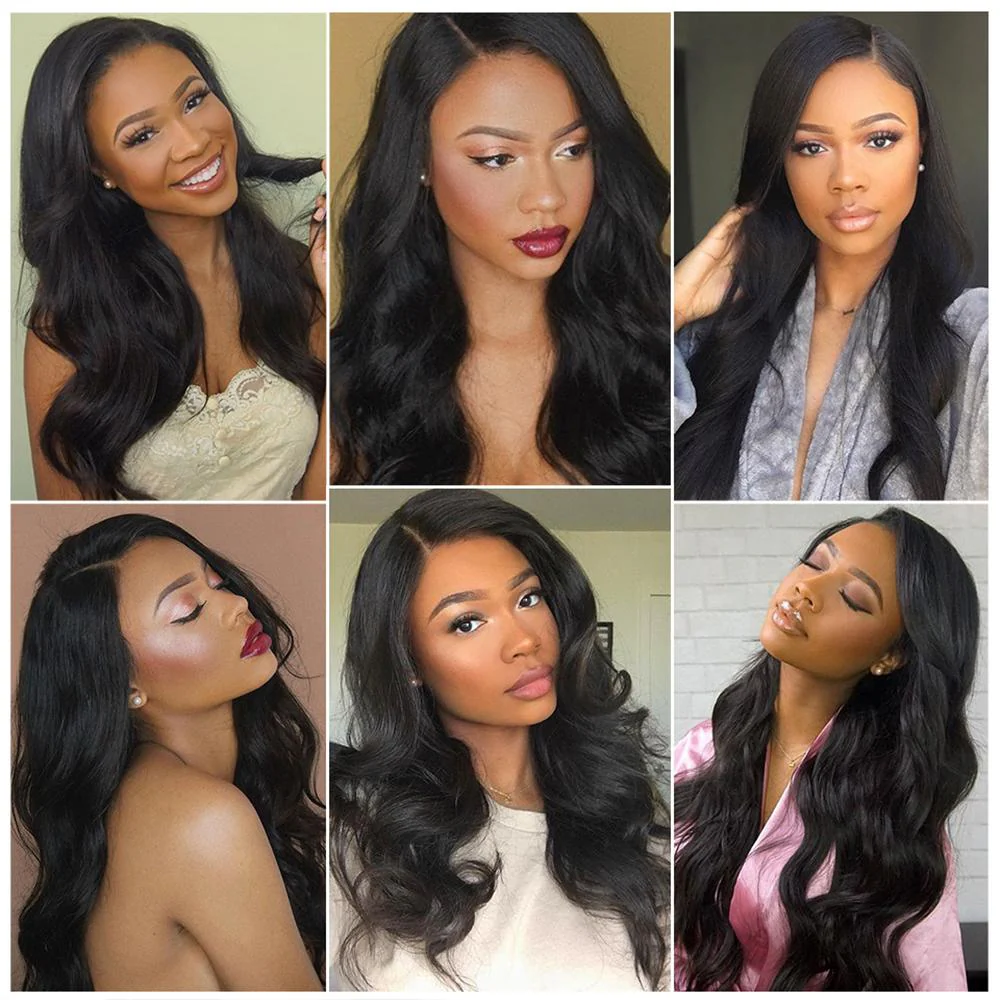 Body Wave 3 Bundles With 13*4 Frontal Weave Natural Color Indian 100% Remi Human Hair Sale Hair - Amanda Hair - Image 8