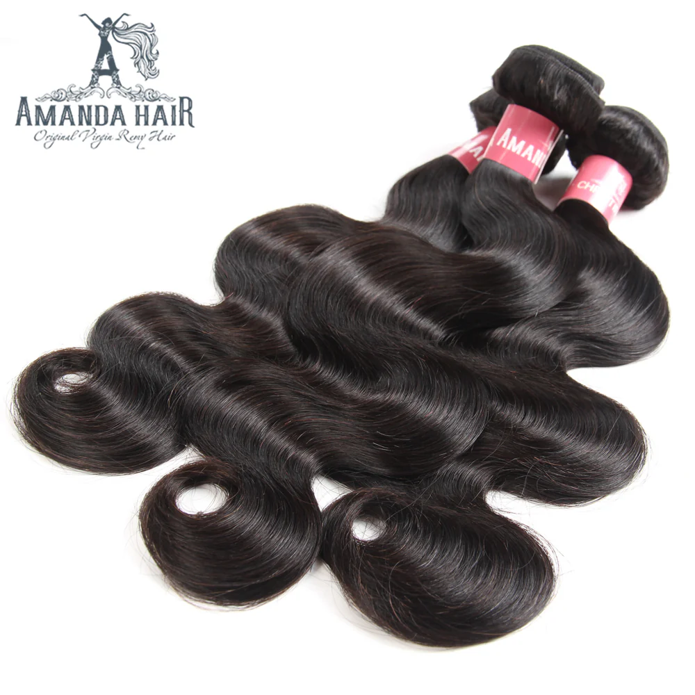 Amanda Body Wave 3 Bundles With 13*4 Frontal Weave Natural Color Peruvian 100% Remi Human Hair Sale - Image 3