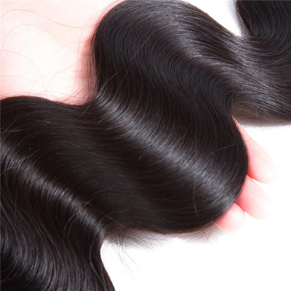 Amanda Body Wave 3 Bundles With 13*4 Frontal Weave Natural Color Peruvian 100% Remi Human Hair Sale - Image 5