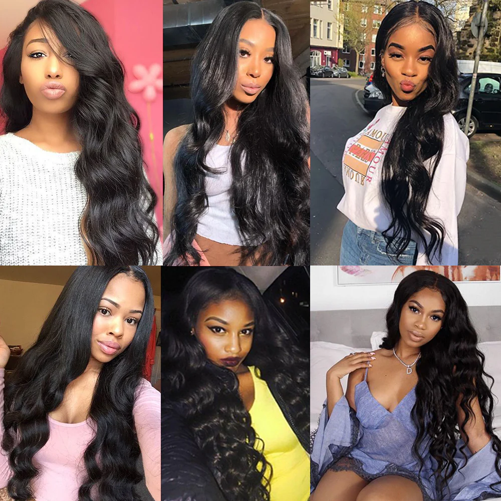 Amanda Body Wave 3 Bundles With 13*4 Frontal Weave Natural Color Peruvian 100% Remi Human Hair Sale - Image 8