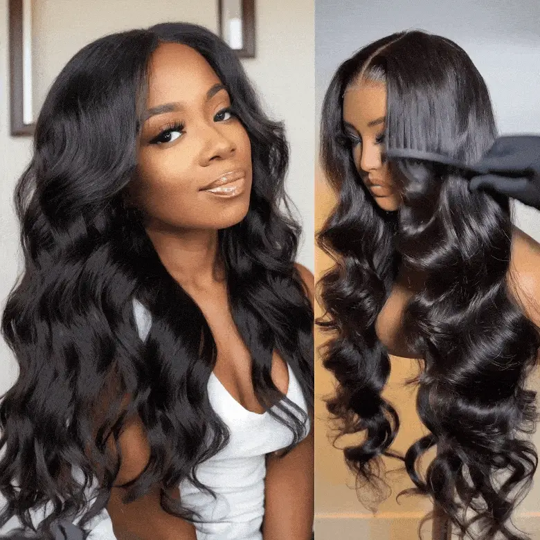 $199=28'' | Pre Everything Body Wave Glueless Lace Front Wigs HD Transparent Lace Human Hair Flash Sale-Amanda Hair - Image 5