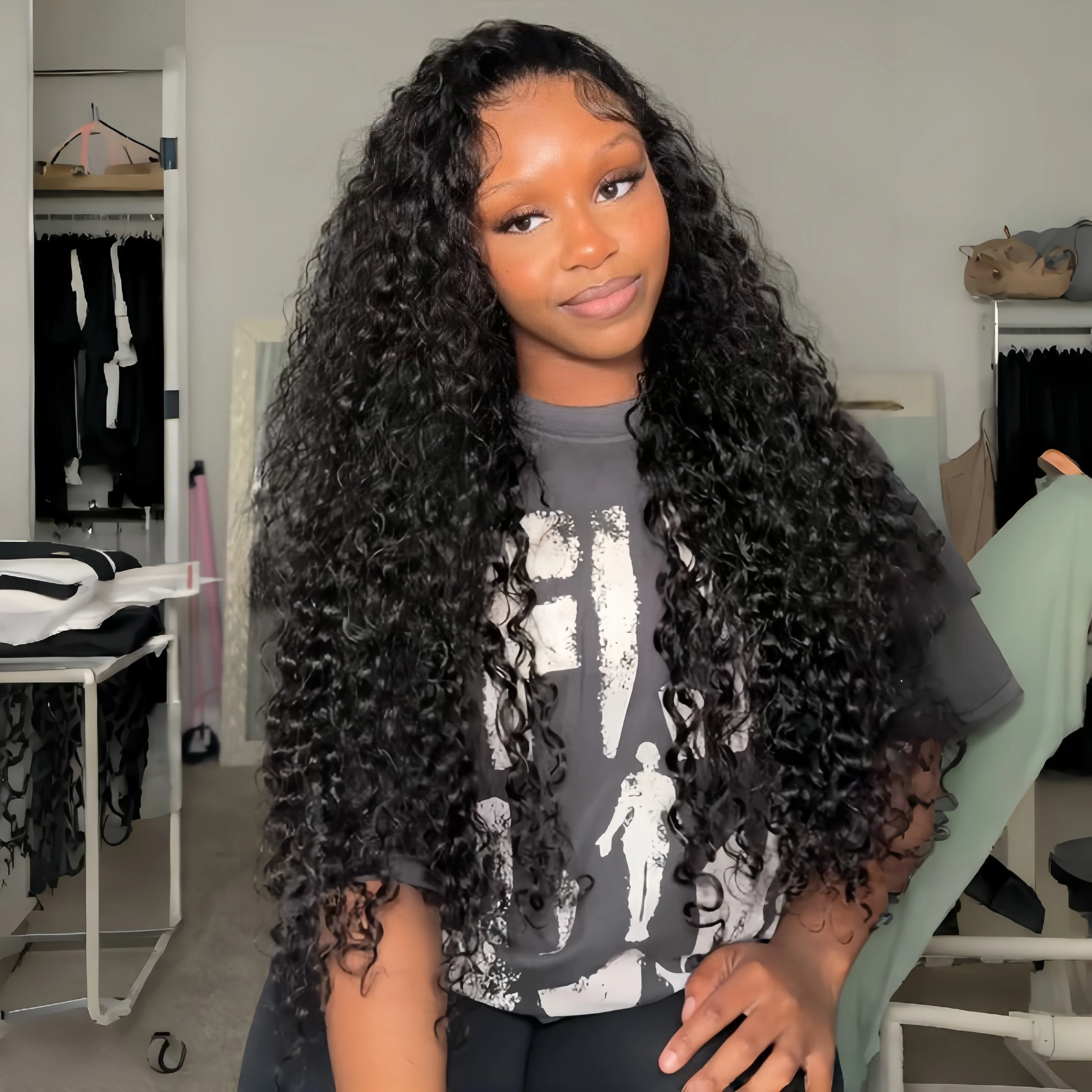 $199=30'' | Pre Everything Long Curly Hair 13x4 Full Lace Frontal Wig Thick Curly Hair Glueless Wigs Flash Sale -Amanda Hair - Image 3