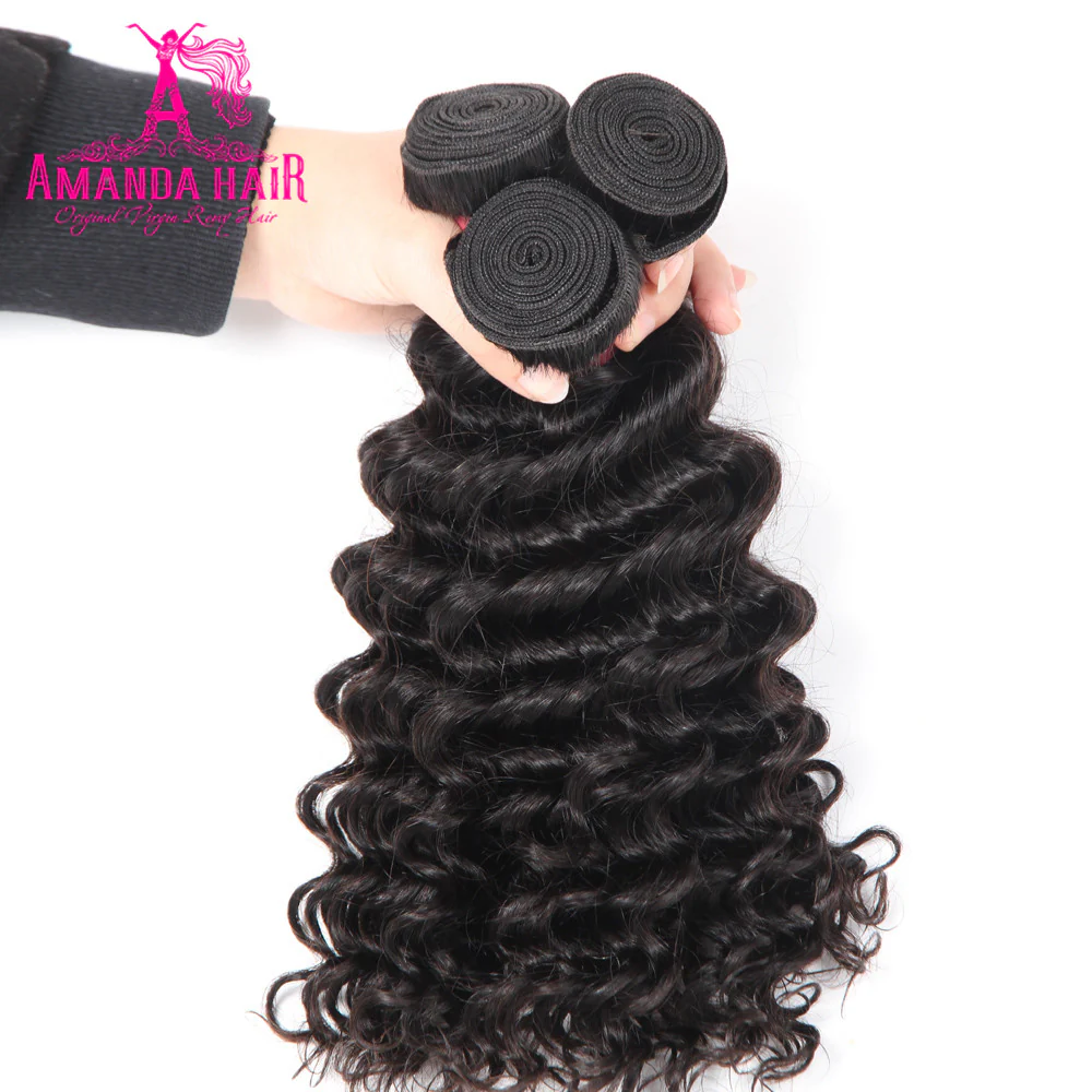 Deep Wave Hair Bundle 100% Human Virgin Hair Wave Hair - Amanda Hair - Image 3