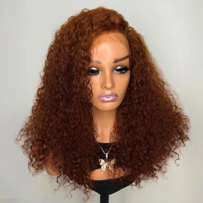 Ginger Orange Color 4x4 / 13x4 Curly Glueless Lace Front 180% Density Short Bob Human Hair Wigs Flash Sale - Image 4