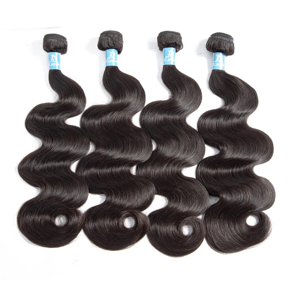 Brazilian Body Wave 4 Bundles With 13*4 Lace Frontal 9A Grade 100% Unprocessed Human Hair - Amanda Hair - Image 3