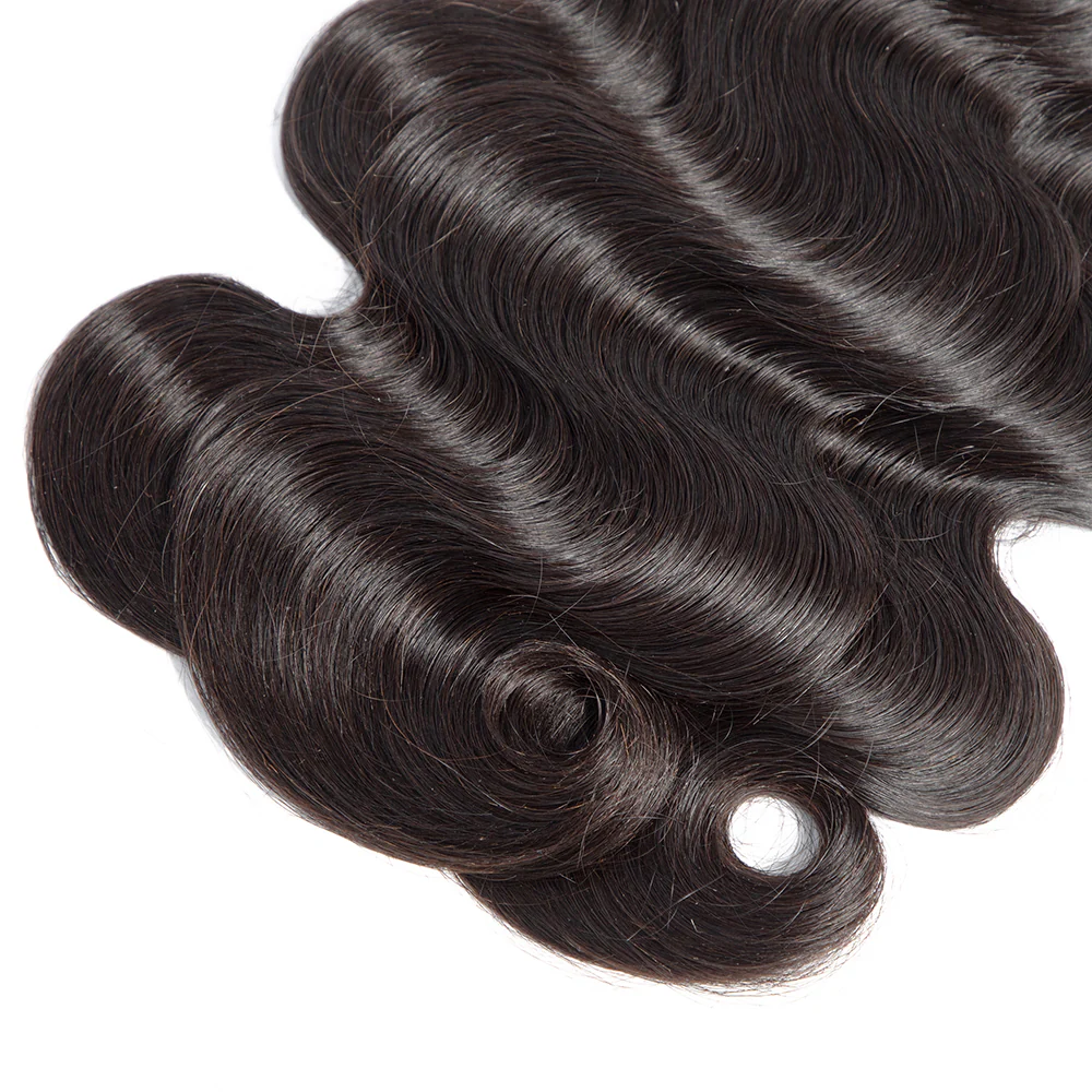 Brazilian Body Wave 4 Bundles With 4*4 Lace Closure 10A Grade 100% Remi Human Hair - Amanda Hair - Image 4