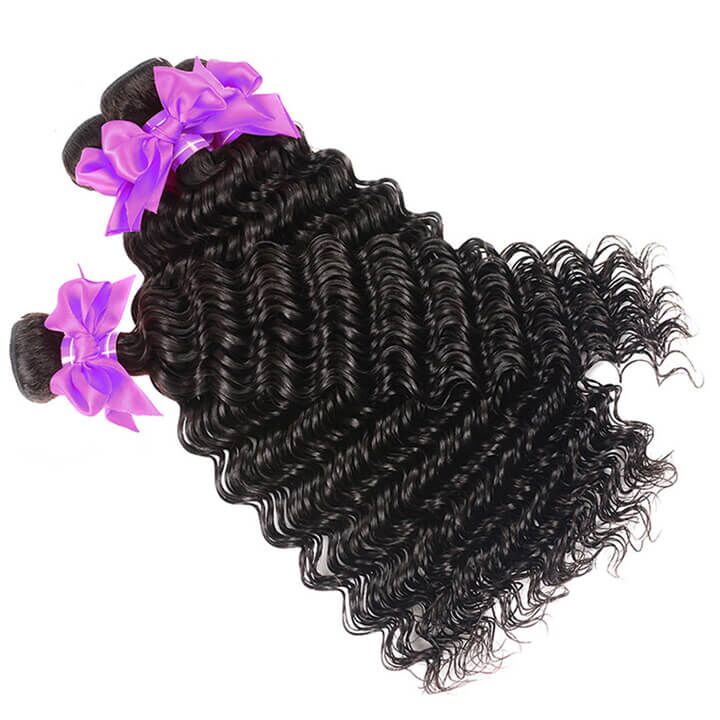 Brazilian Kinky Curly 3 Bundles With 4*4 Lace Closure 10A Grade 100% Remi Human Hair Soft Shiny Wave Hair - Amanda Hair - Image 3
