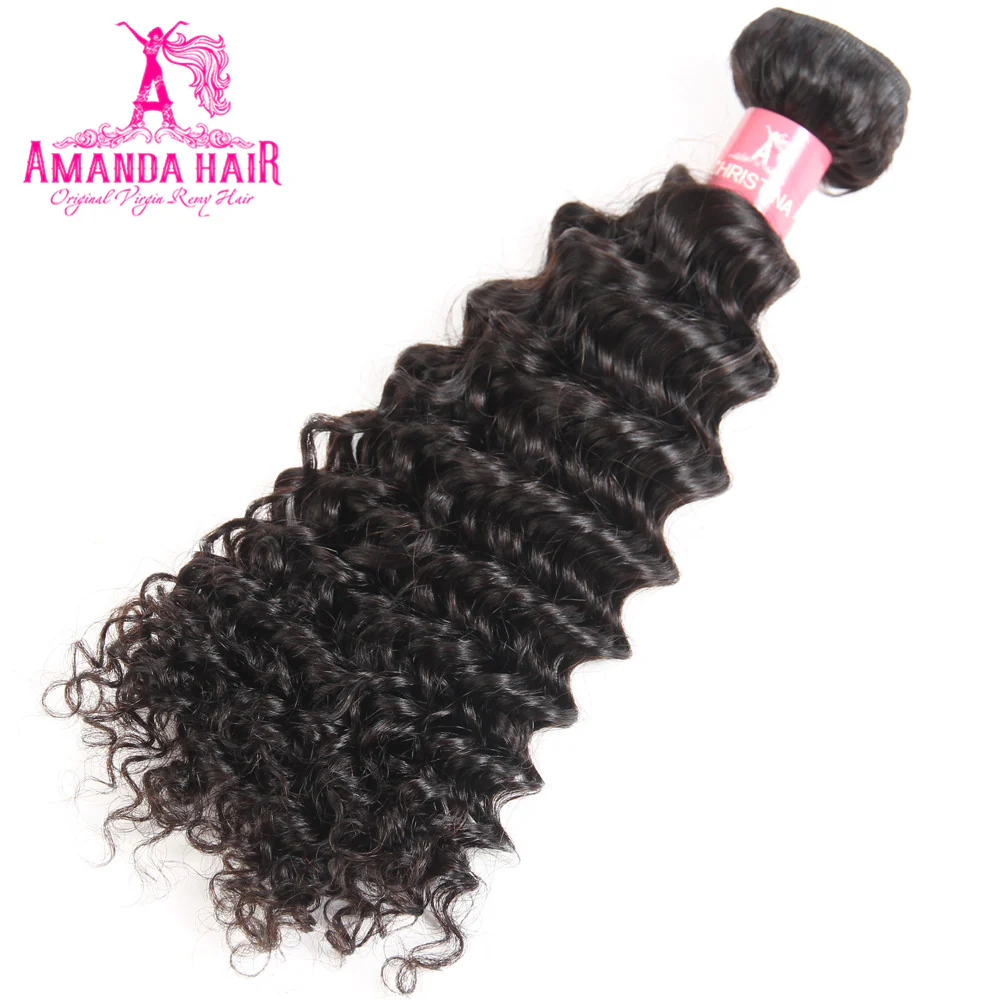 Brazilian Kinky Curly 3 Bundles With 4*4 Lace Closure 10A Grade 100% Remi Human Hair Soft Shiny Wave Hair - Amanda Hair - Image 5