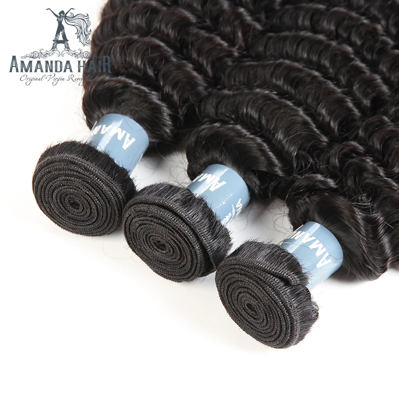 Kinky Curly 3 Bundles With 4*4 Lace Closure 9A Grade Brazilian Hair 100% Unprocessed Human Hair Christmas Hot Item - Amanda Hair - Image 4