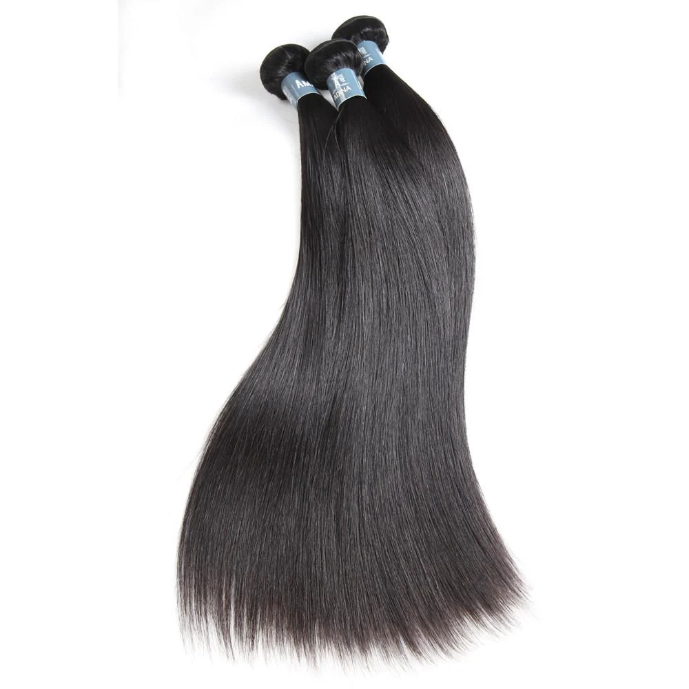 Brazilian Straight Hair 3 Bundles With 4*4 Lace Closure 9A Grade 100% Unprocessed Human Hair No Tangles - Amanda Hair - Image 3