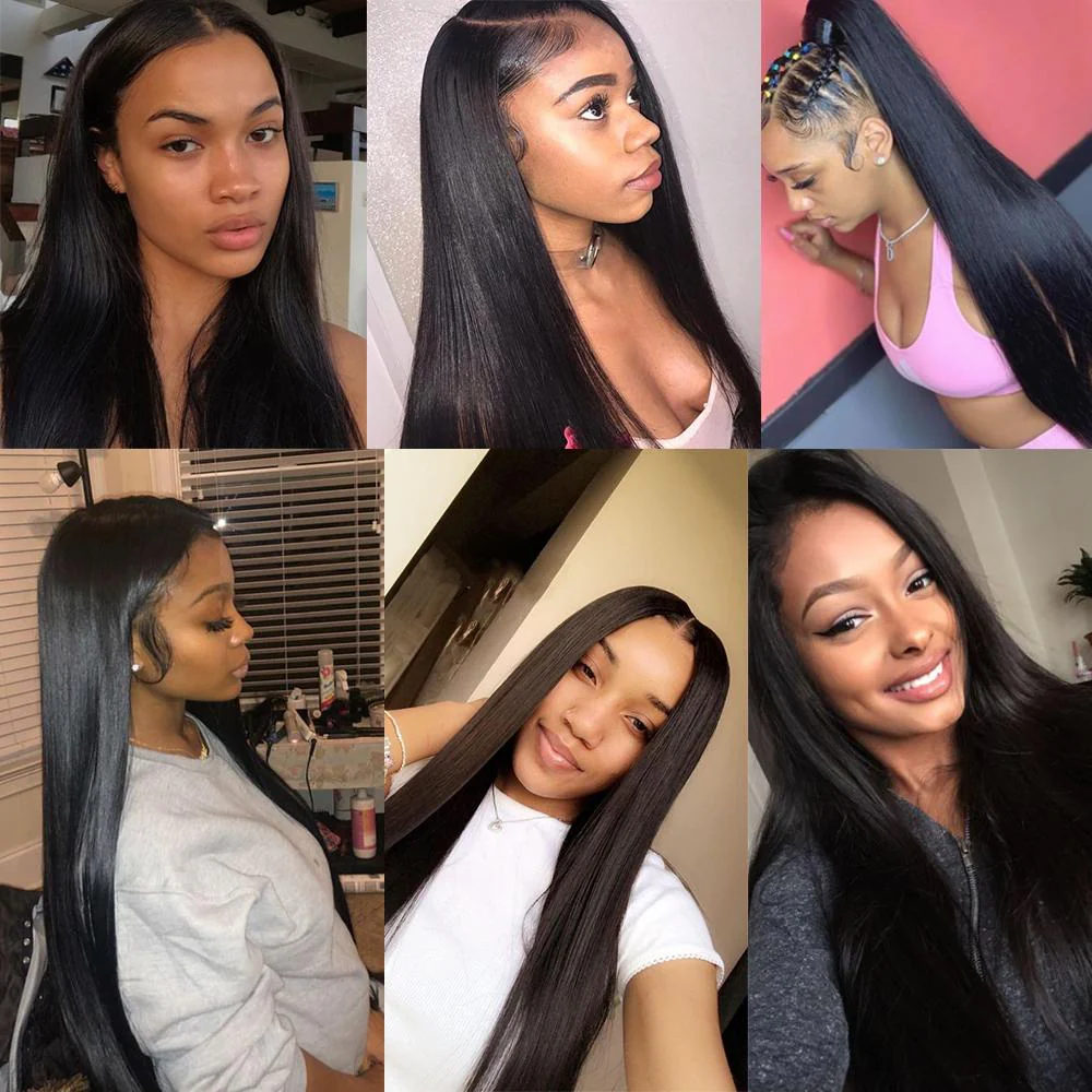 Brazilian Straight Hair 3 Bundles With 4*4 Lace Closure 9A Grade 100% Unprocessed Human Hair No Tangles - Amanda Hair - Image 7