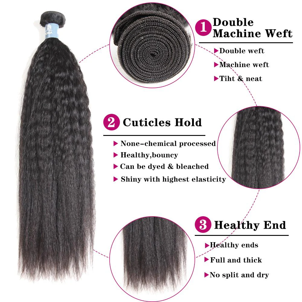 Kinky Straight Bundles 100% Human Virgin Hair Unprocessed - Amanda Hair - Image 6