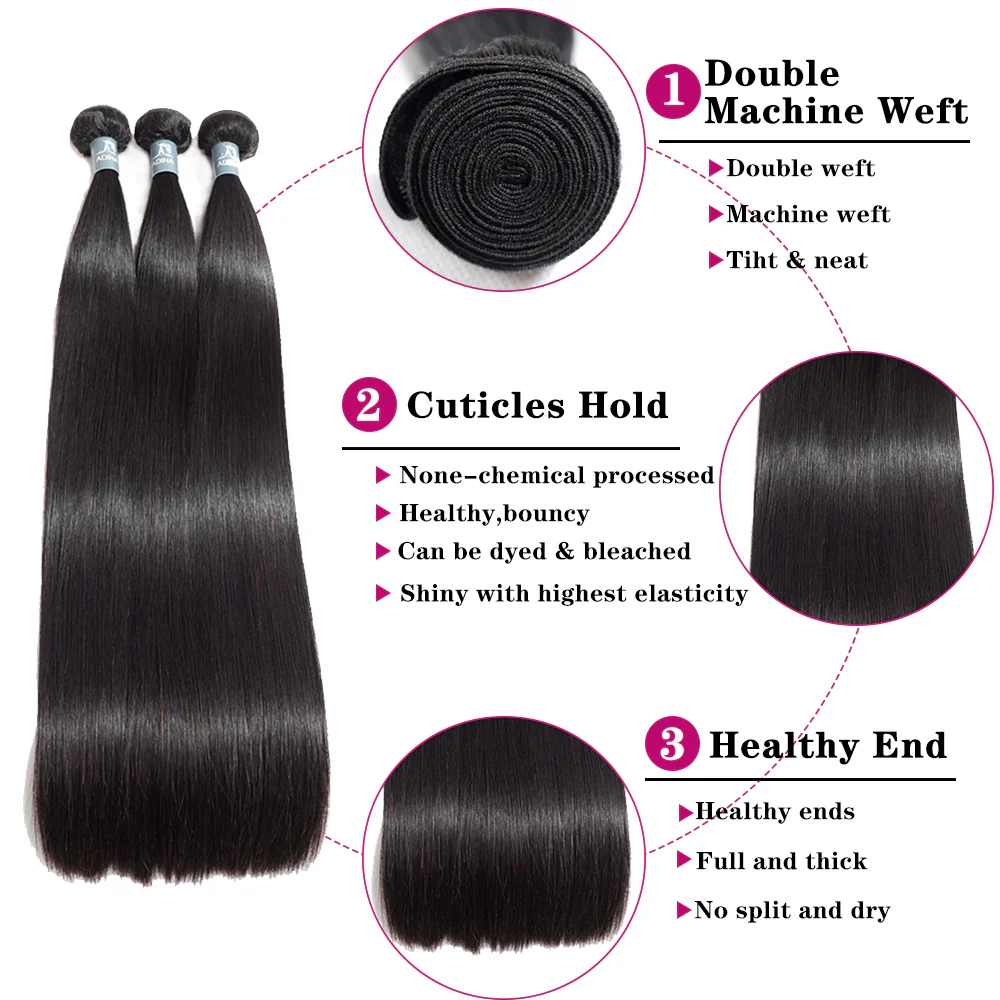 10A Straight Hair Bundle 100% Human Virgin Hair No Tangles - Amanda Hair - Image 4