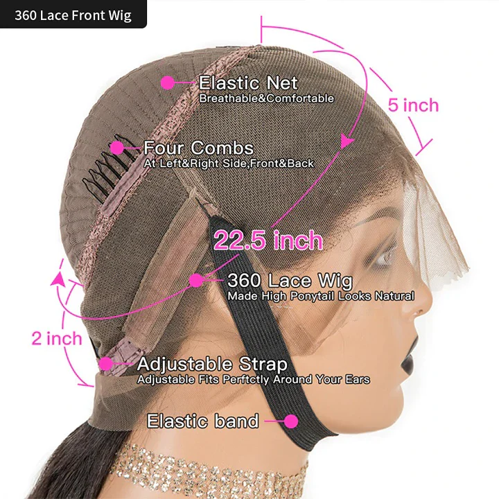 360 Frontal Lace Water Wave Wig 100% Human Hair Pre Plucked Natural Hairine With Baby Hair-Amanda Hair - Image 5