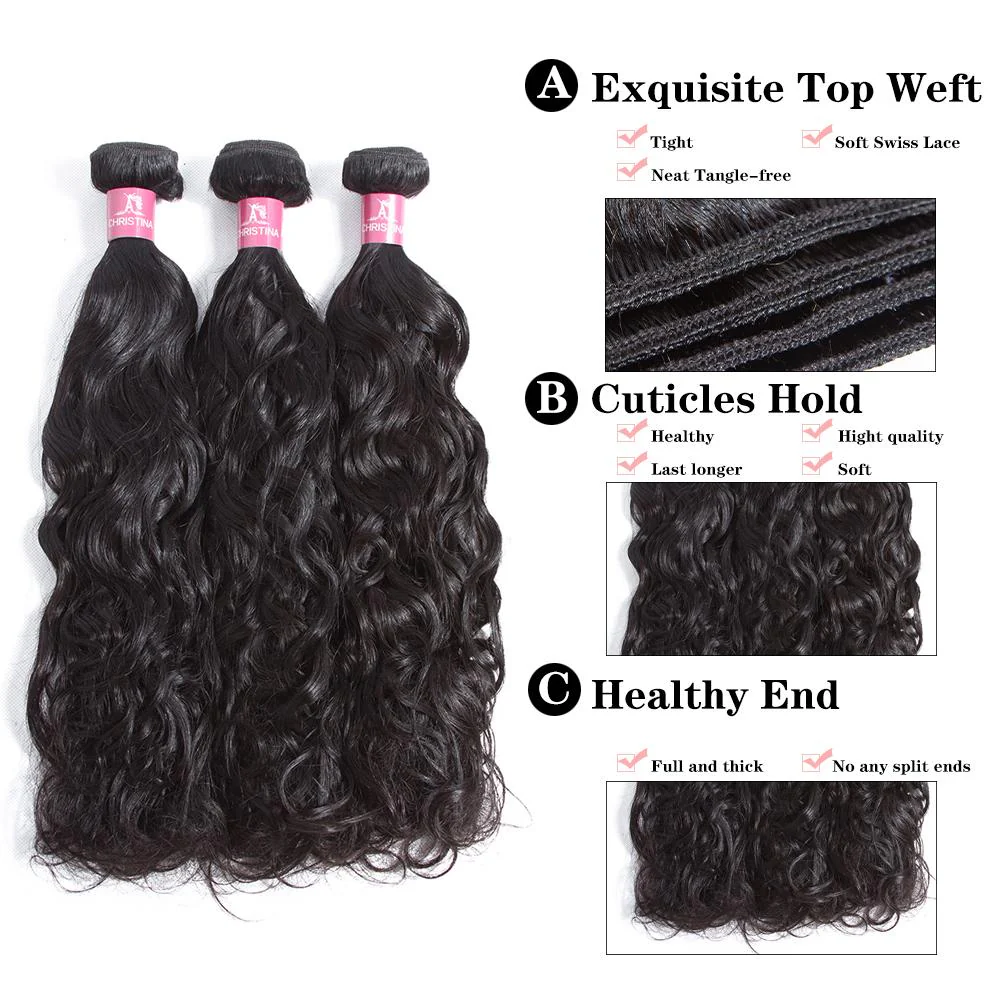 Human Hair Bundles Water Wave Hair Bundles 28 30 Inch Remy Hair Bundles Weave 3/4 Bundles Human Hair Extensions - Amanda Hair - Image 7