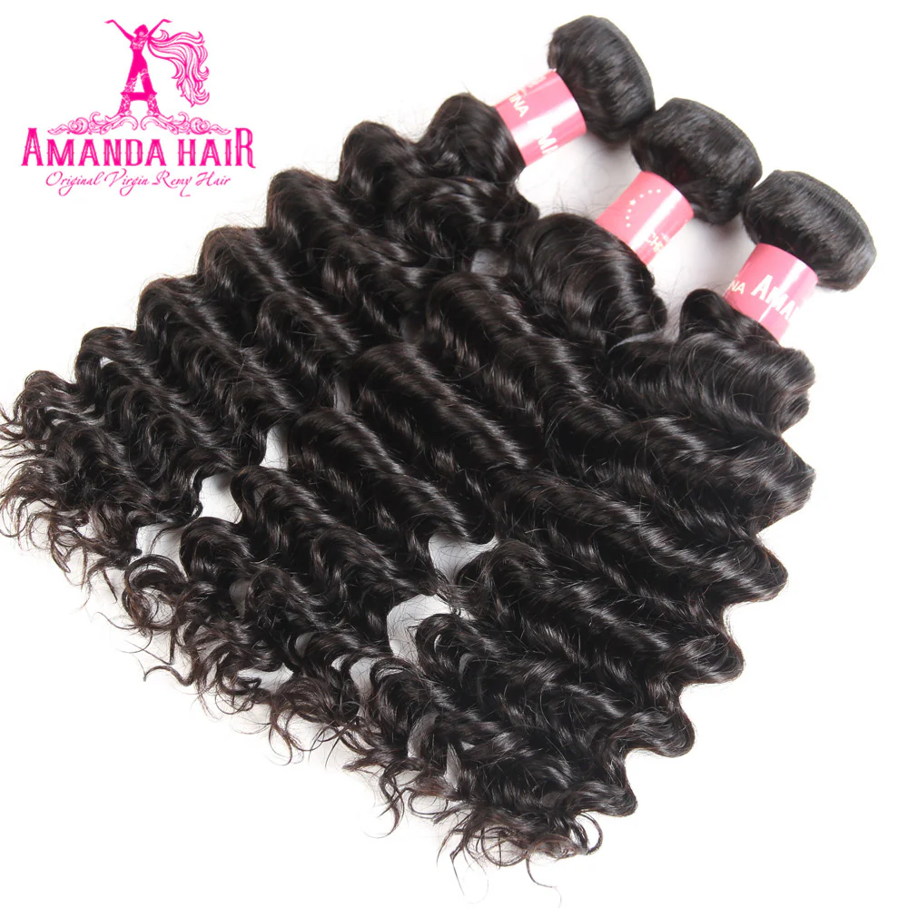 Human Hair Bundles Deep Wave Hair Bundles 28 30 Inch Remy Hair Bundles Weave 3/4 Bundles Human Hair Extensions - Amanda Hair - Image 3
