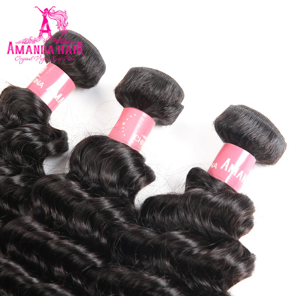 Human Hair Bundles Deep Wave Hair Bundles 28 30 Inch Remy Hair Bundles Weave 3/4 Bundles Human Hair Extensions - Amanda Hair - Image 4