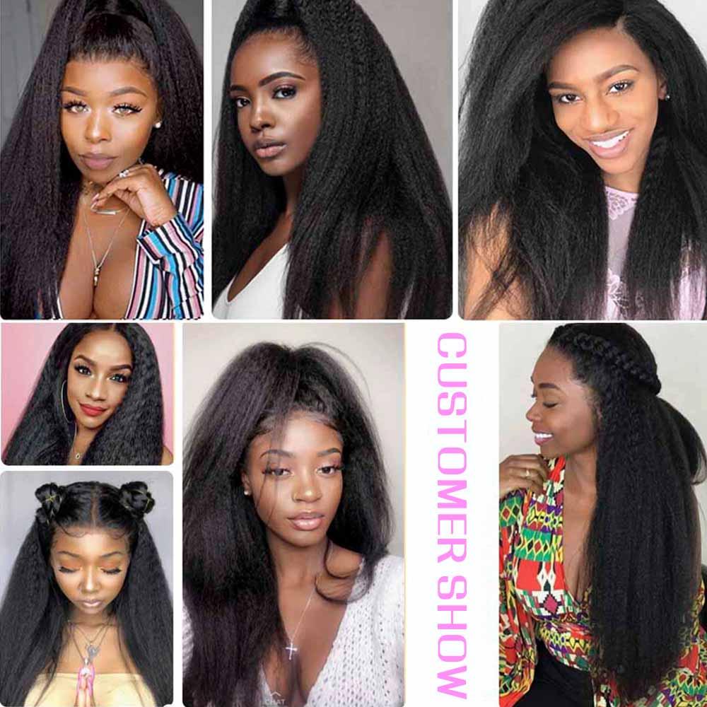 Amanda Indian Hair Kinky Straight 4 Bundles With 4*4 Lace Closure 9A Grade 100% Unprocessed Human Hair Hot Item - Image 8