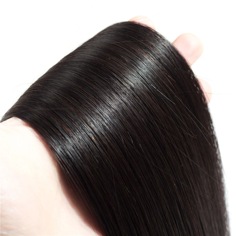 Amanda Indian Straight Hair 3 Bundles With 13*4 Lace Frontal 9A Grade 100% Unprocessed Human Hair No Tangles - Image 3