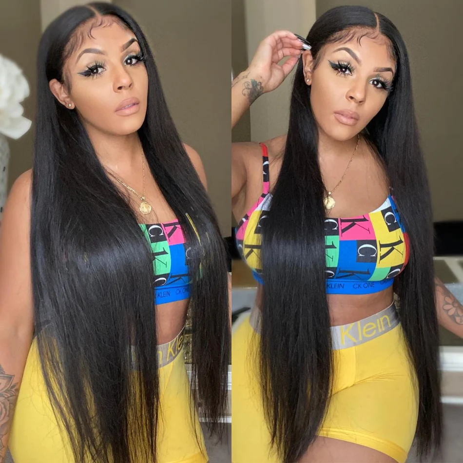 Amanda Indian Straight Hair 3 Bundles With 13*4 Lace Frontal 9A Grade 100% Unprocessed Human Hair No Tangles - Image 7