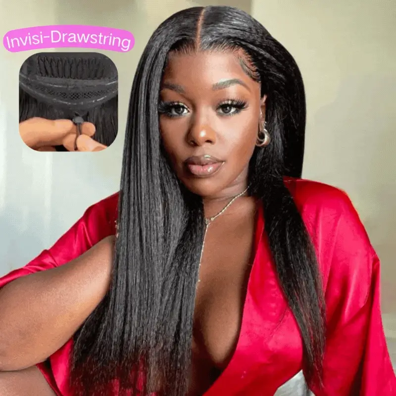 Kinky Straight 7x5 / 13x6 HD Transparent Lace Front Wigs 100% Human Virgin Hair For Women  -Amanda Hair - Image 4