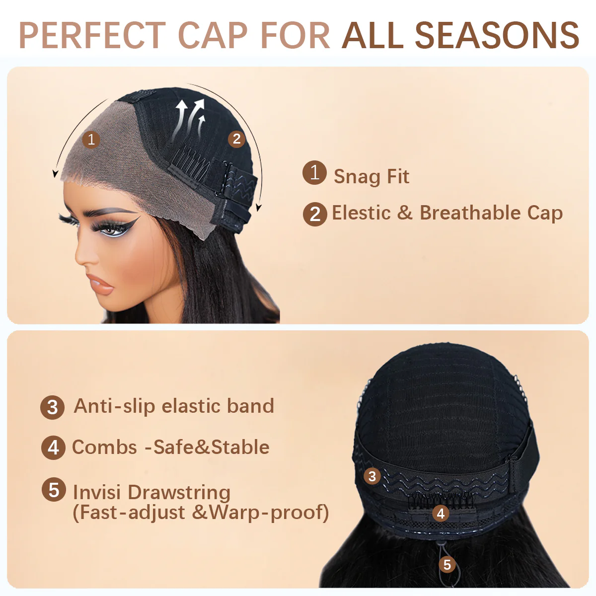 Kinky Straight 7x5 / 13x6 HD Transparent Lace Front Wigs 100% Human Virgin Hair For Women  -Amanda Hair - Image 9