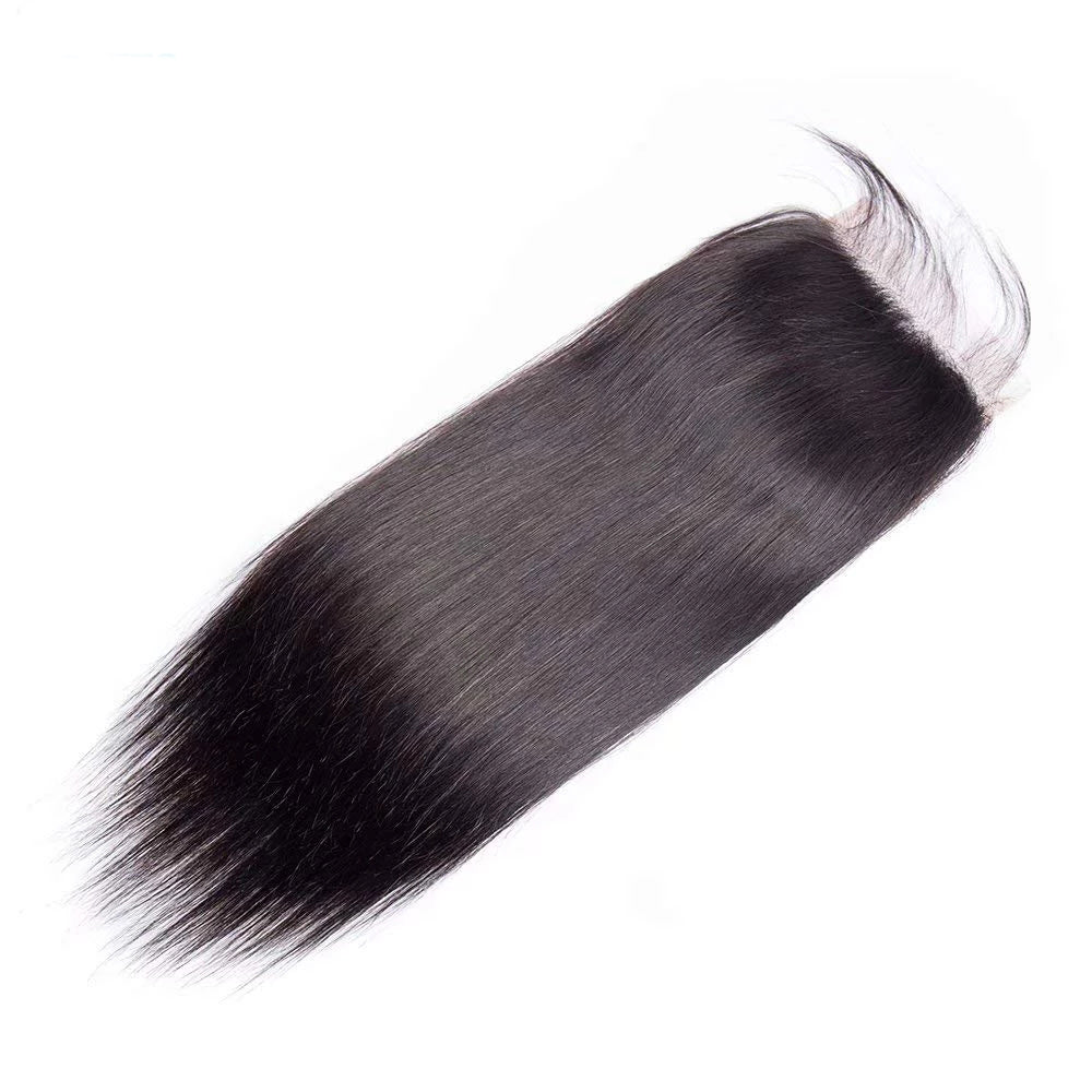 Amanda Peruvian Straight Hair 4 Bundles With 4*4 Lace Closure 9A Grade 100% Unprocessed Human Hair Hot Item - Image 6
