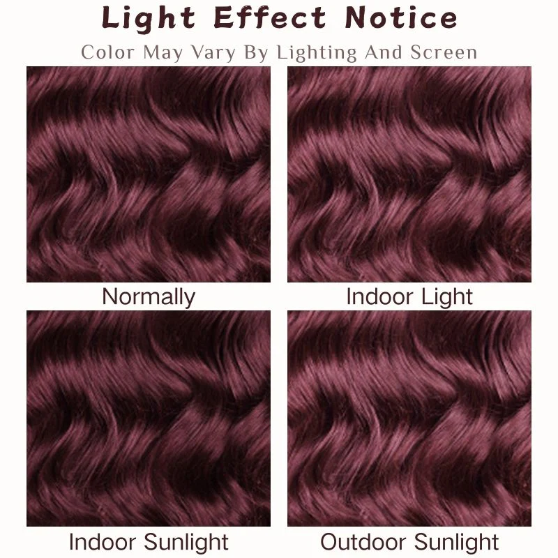 Burgundy 99J Color Jerry Curly 13x4 Pre Everything Put On And Go HD Transparent Lace Human Hair Wig - Amanda Hair - Image 7