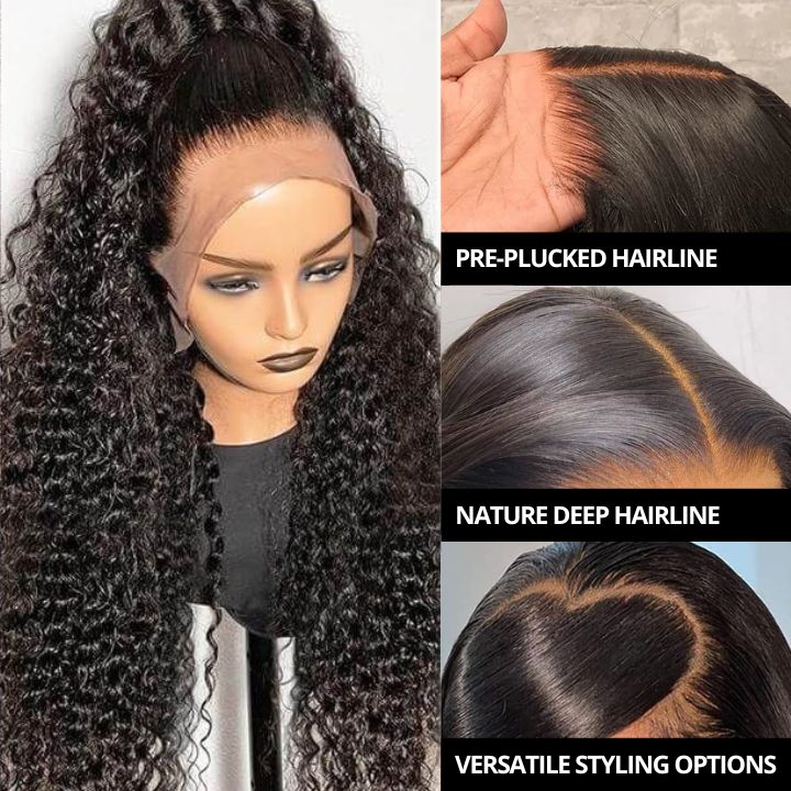 Extra 60% OFF | Deep Wave 13*6 HD Transparent Lace Front Wigs-Flash Sale - Image 3