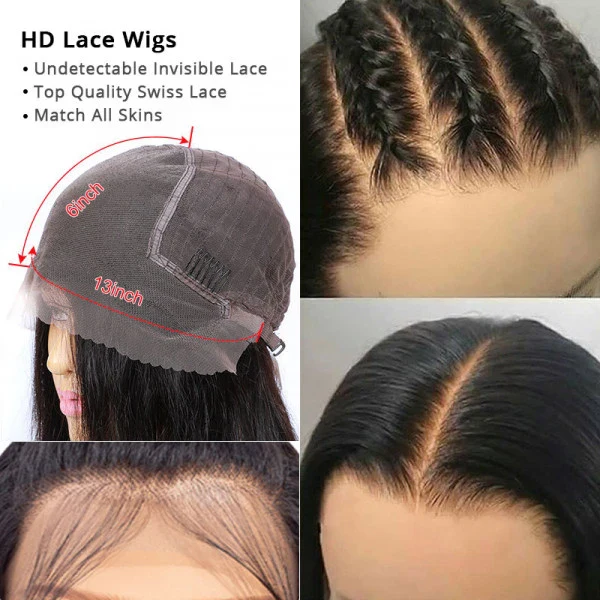 Extra 60% OFF | Deep Wave 13*6 HD Transparent Lace Front Wigs-Flash Sale - Image 5