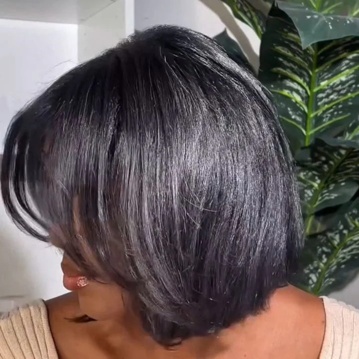 Glueless Short Straight Bob Wig 6x4 / 13x4 Brazilian Hair HD Clear Lace Wig No Code Needed Amanda Hair - Image 6