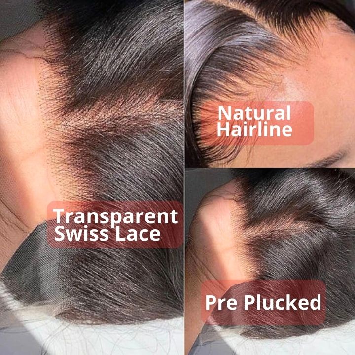 FLASH SALE $99: Balayage Light Brown Glueless Body Wave Transparent Lace Wigs-Amanda Hair - Image 4