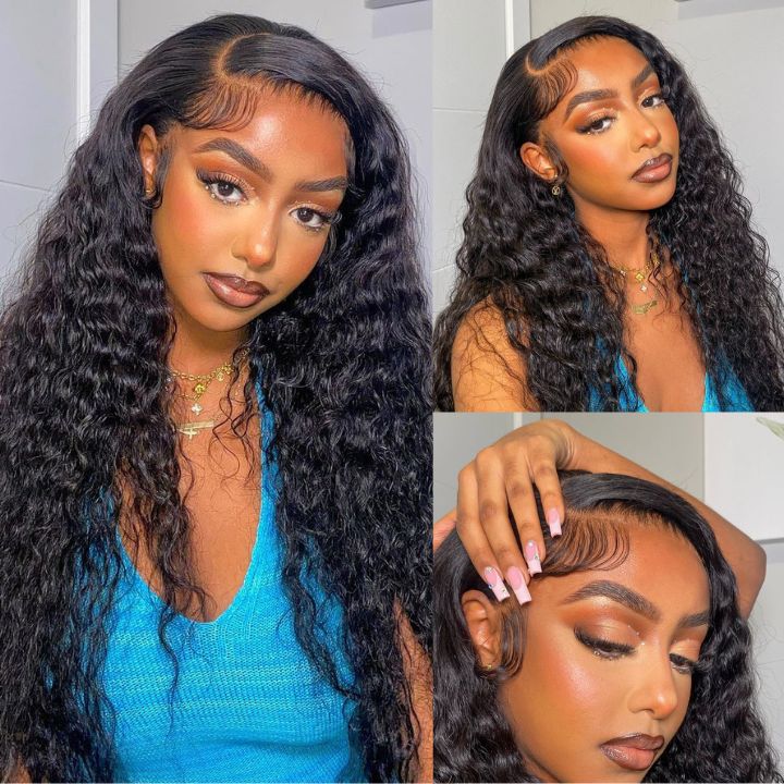 Buy 1 Get 1 Free Youtube Janaye Penn Highlight Blonde Glueless Water Wave 13*4 HD Lace Front Wigs Transparent Lace Wig Plucked Hairline-Amanda Hair - Image 4