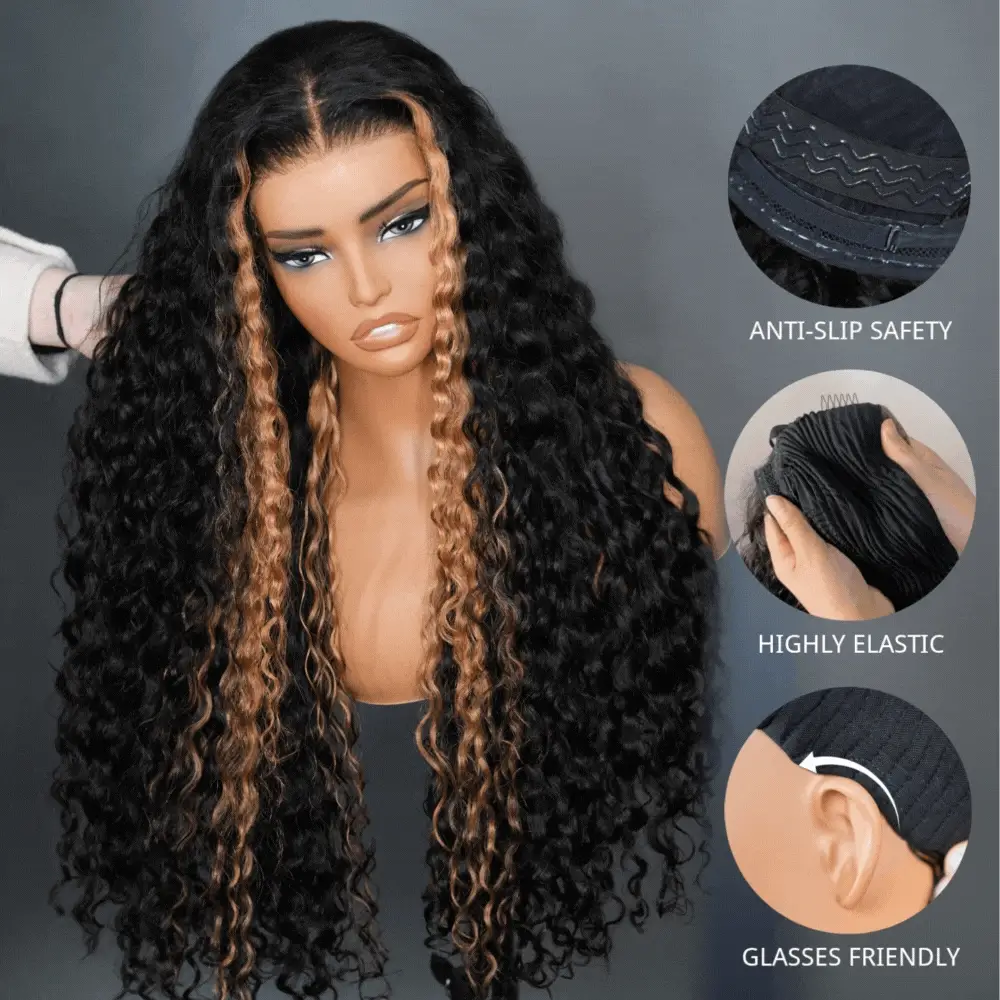 $199=30'' | Pre Everything Blonde Highlights 13x4 Full Lace Frontal Deep Curly Wave Glueless Put On And Go Wig Flash Sale  - Amanda Hair - Image 5