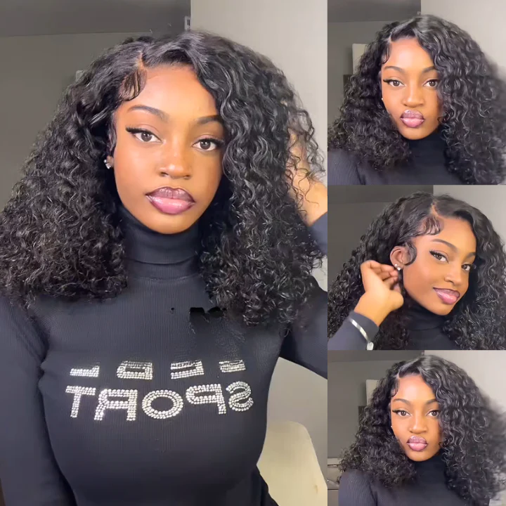 Glueless Short Afro Curly Bob Wig 4x4 / 13x4 Brazilian Curly Hair Flash Sale Amanda Hair - Image 3