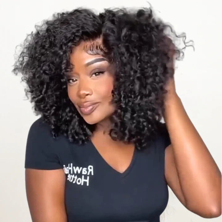 Glueless Short Afro Curly Bob Wig 4x4 / 13x4/Brazilian Curly Hair Bob Wigs No Code Needed Amanda Hair - Image 5