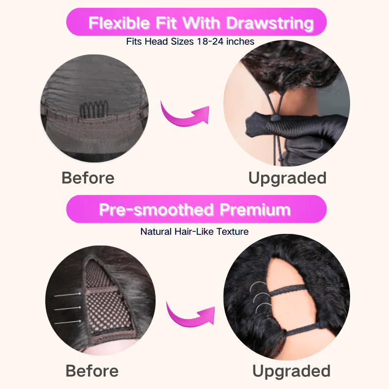 Kinky Straight V Part Wig Beginner Friendly Undetectable Natural Scalp Protective Glueless Human Hair Wigs Flash Sale - Image 7