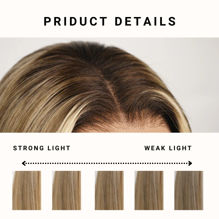 Ombre Ash Blonde Straight Short Bob 180% Density Transparent Lace Frontal Glueless Wigs Flash Sale -Amanda Hair - Image 6