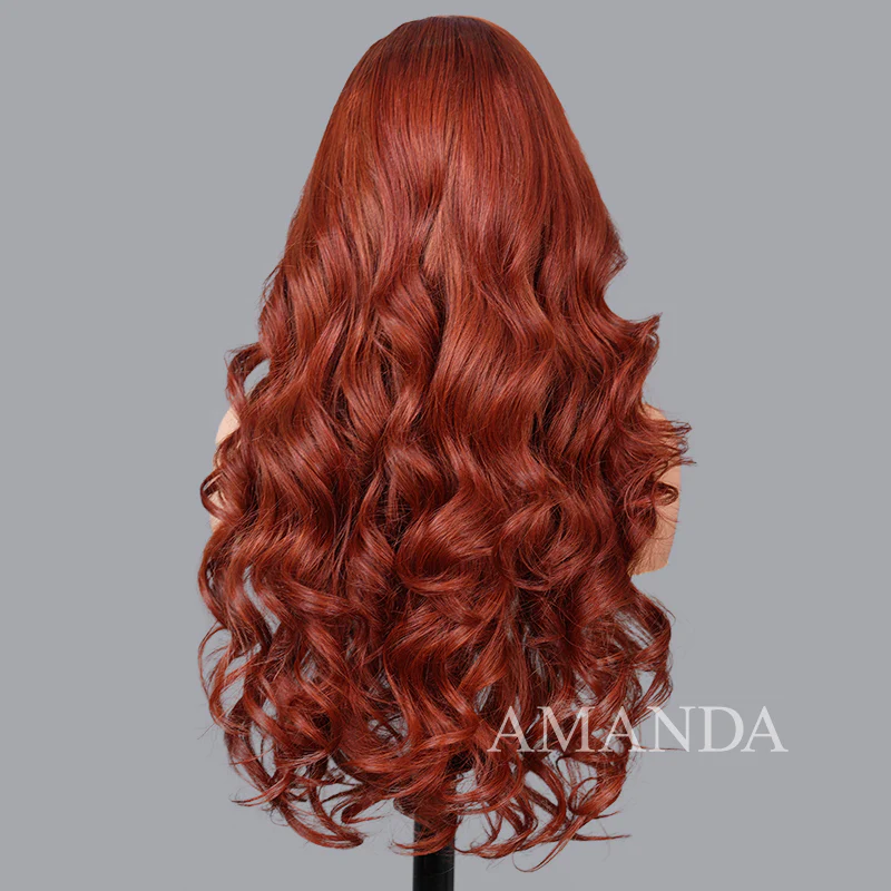 $199=26" | Reddish Brown Glueless Body Wave Human Hair Clear Transparent Lace Front Wigs For Women Flash Sale -Amanda Hair - Image 5