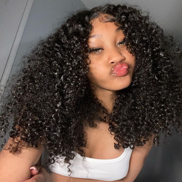 300% Density Bold Bounce Thick Fluffy Curly Human Hair Wigs Glueless Lace Closure Wig-Amanda Hair - Image 3